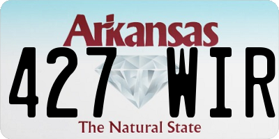 AR license plate 427WIR