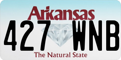 AR license plate 427WNB