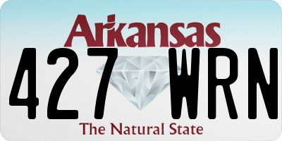 AR license plate 427WRN
