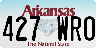 AR license plate 427WRO