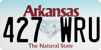 AR license plate 427WRU