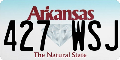 AR license plate 427WSJ