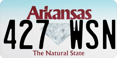AR license plate 427WSN