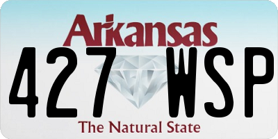 AR license plate 427WSP