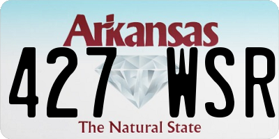AR license plate 427WSR