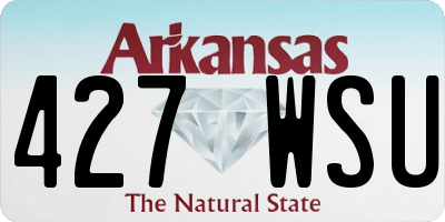 AR license plate 427WSU
