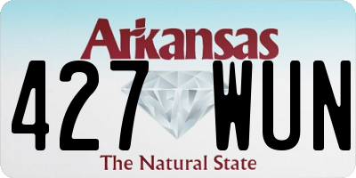 AR license plate 427WUN