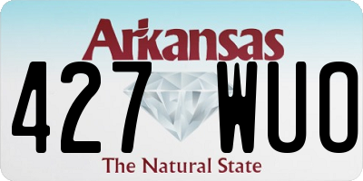 AR license plate 427WUO