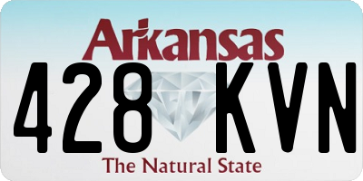 AR license plate 428KVN