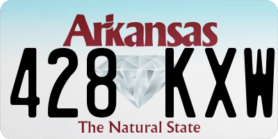 AR license plate 428KXW