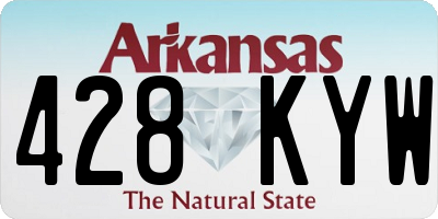 AR license plate 428KYW