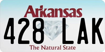 AR license plate 428LAK