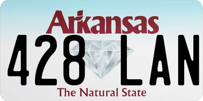 AR license plate 428LAN