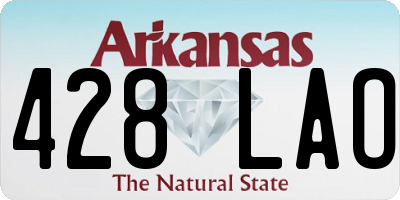 AR license plate 428LAO