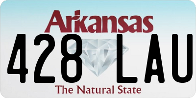 AR license plate 428LAU