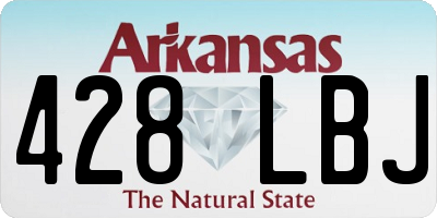 AR license plate 428LBJ