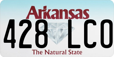 AR license plate 428LCO