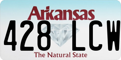 AR license plate 428LCW