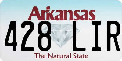 AR license plate 428LIR