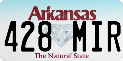 AR license plate 428MIR