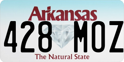 AR license plate 428MOZ