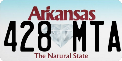 AR license plate 428MTA