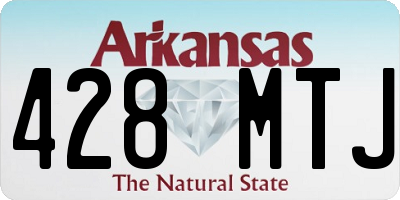 AR license plate 428MTJ