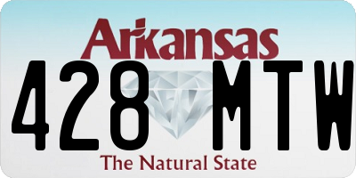 AR license plate 428MTW