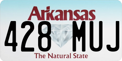 AR license plate 428MUJ