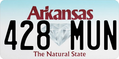 AR license plate 428MUN