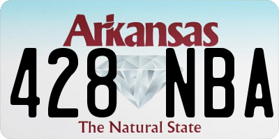 AR license plate 428NBA