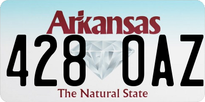 AR license plate 428OAZ