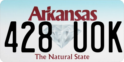 AR license plate 428UOK