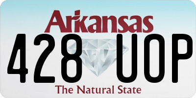 AR license plate 428UOP