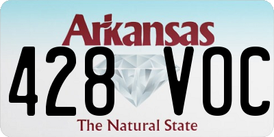 AR license plate 428VOC