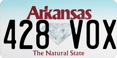 AR license plate 428VOX