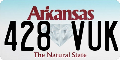 AR license plate 428VUK