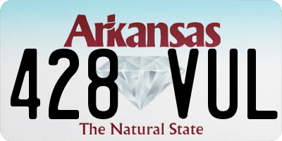 AR license plate 428VUL