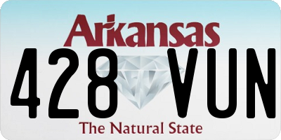 AR license plate 428VUN