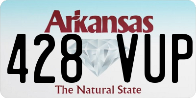 AR license plate 428VUP