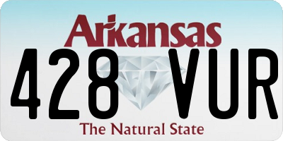 AR license plate 428VUR
