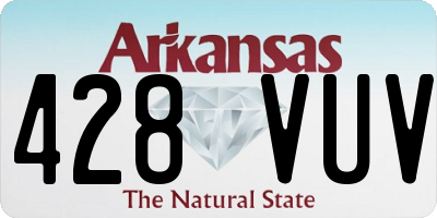 AR license plate 428VUV