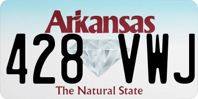 AR license plate 428VWJ