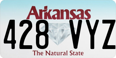 AR license plate 428VYZ