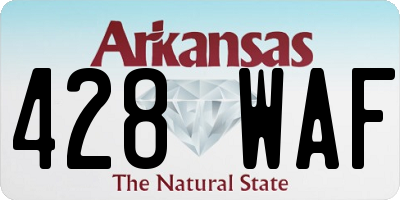 AR license plate 428WAF