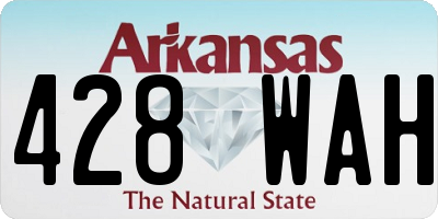 AR license plate 428WAH