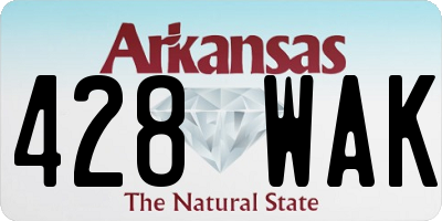 AR license plate 428WAK