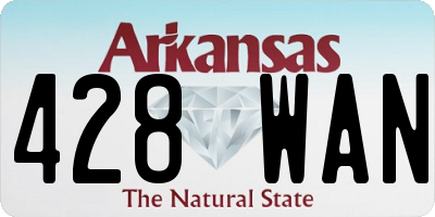 AR license plate 428WAN