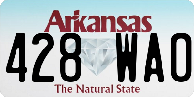 AR license plate 428WAO