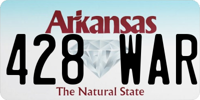 AR license plate 428WAR
